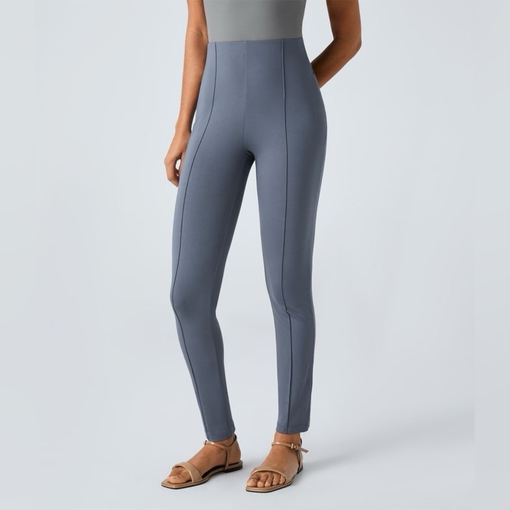 Halara High Waisted Side Zip Pocket Skinny Work Pants Gray Size Medium NEW